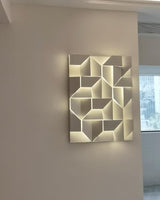 Modern Grand Shadow LED Wall Sconce Aluminum Diffused Indoor Light Matte White