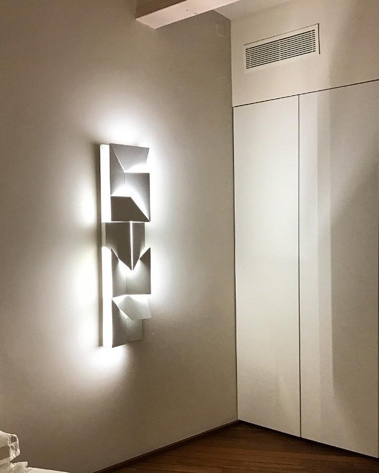 Modern Grand Shadow LED Wall Sconce Aluminum Diffused Indoor Light Matte White