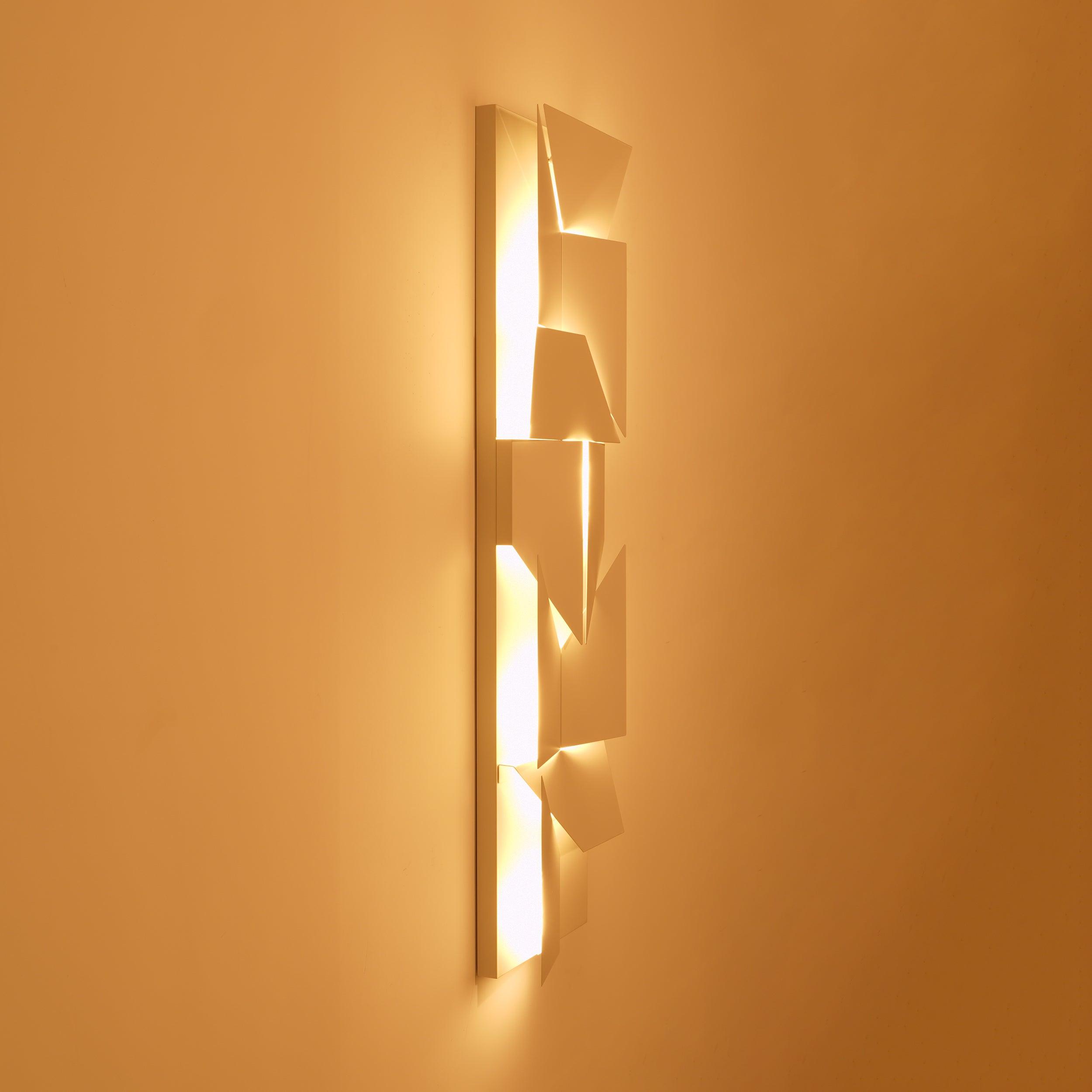 Modern Grand Shadow LED Wall Sconce Aluminum Diffused Indoor Light Matte White