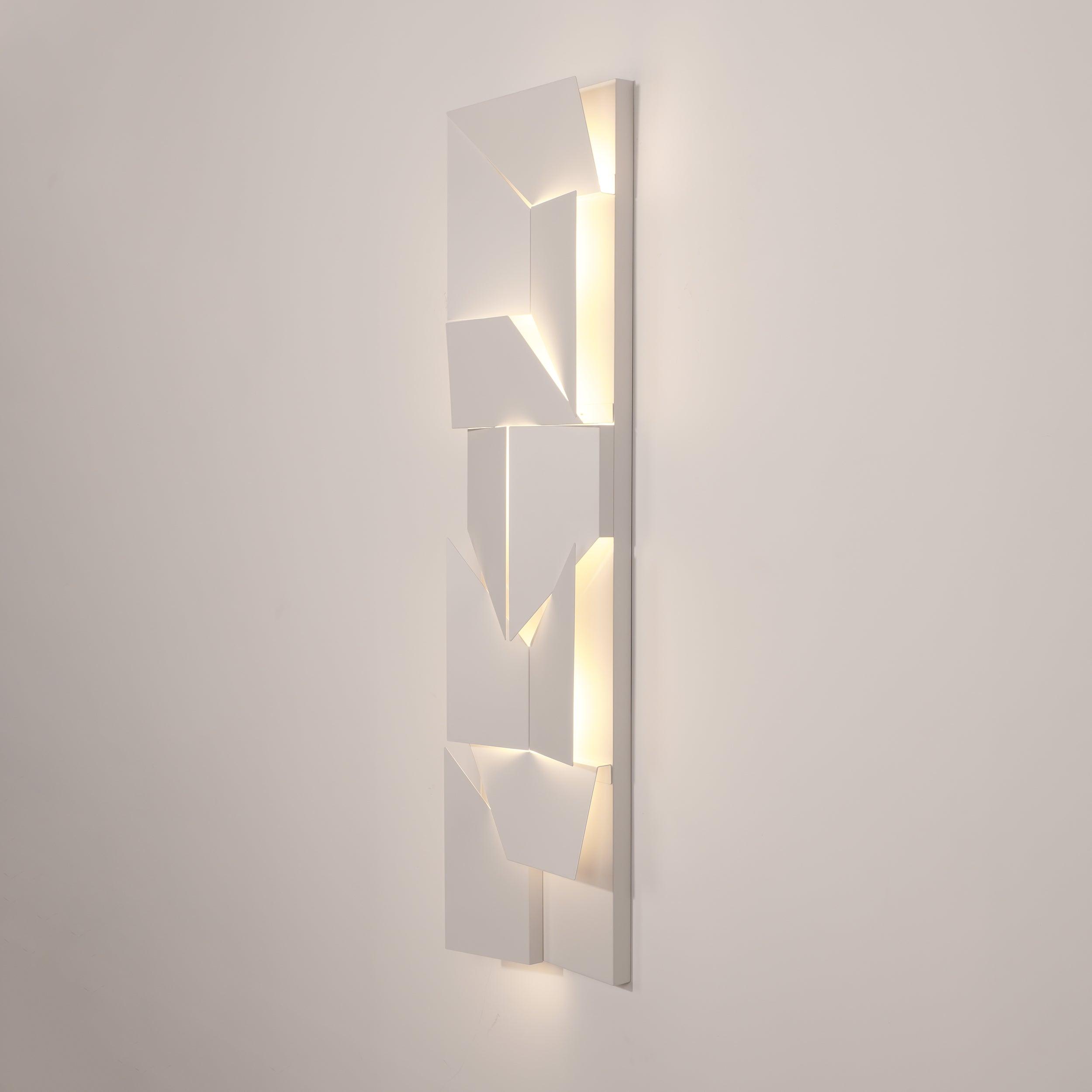 Modern Grand Shadow LED Wall Sconce Aluminum Diffused Indoor Light Matte White