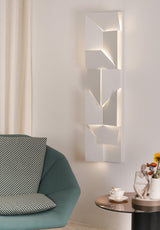 Modern Grand Shadow LED Wall Sconce Aluminum Diffused Indoor Light Matte White