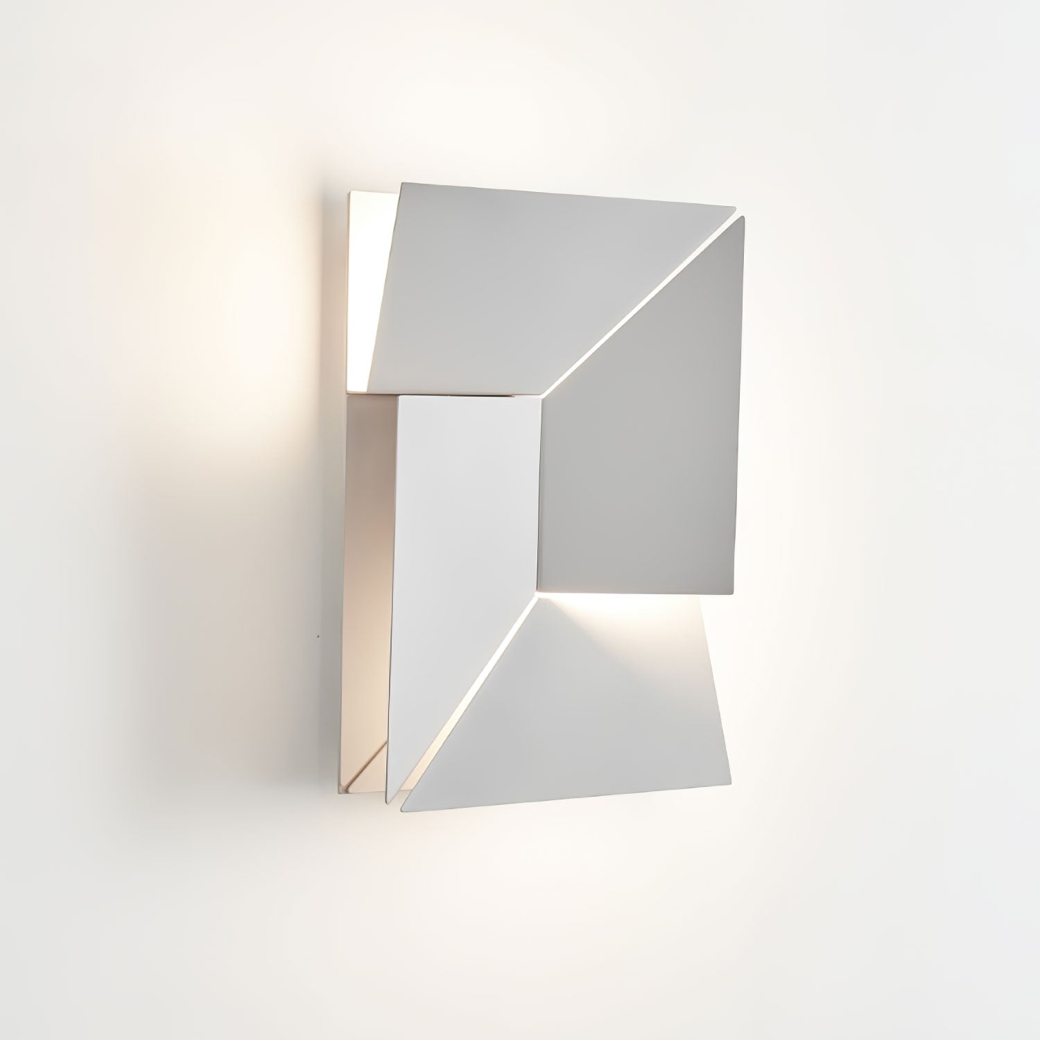 Modern Grand Shadow LED Wall Sconce Aluminum Diffused Indoor Light Matte White