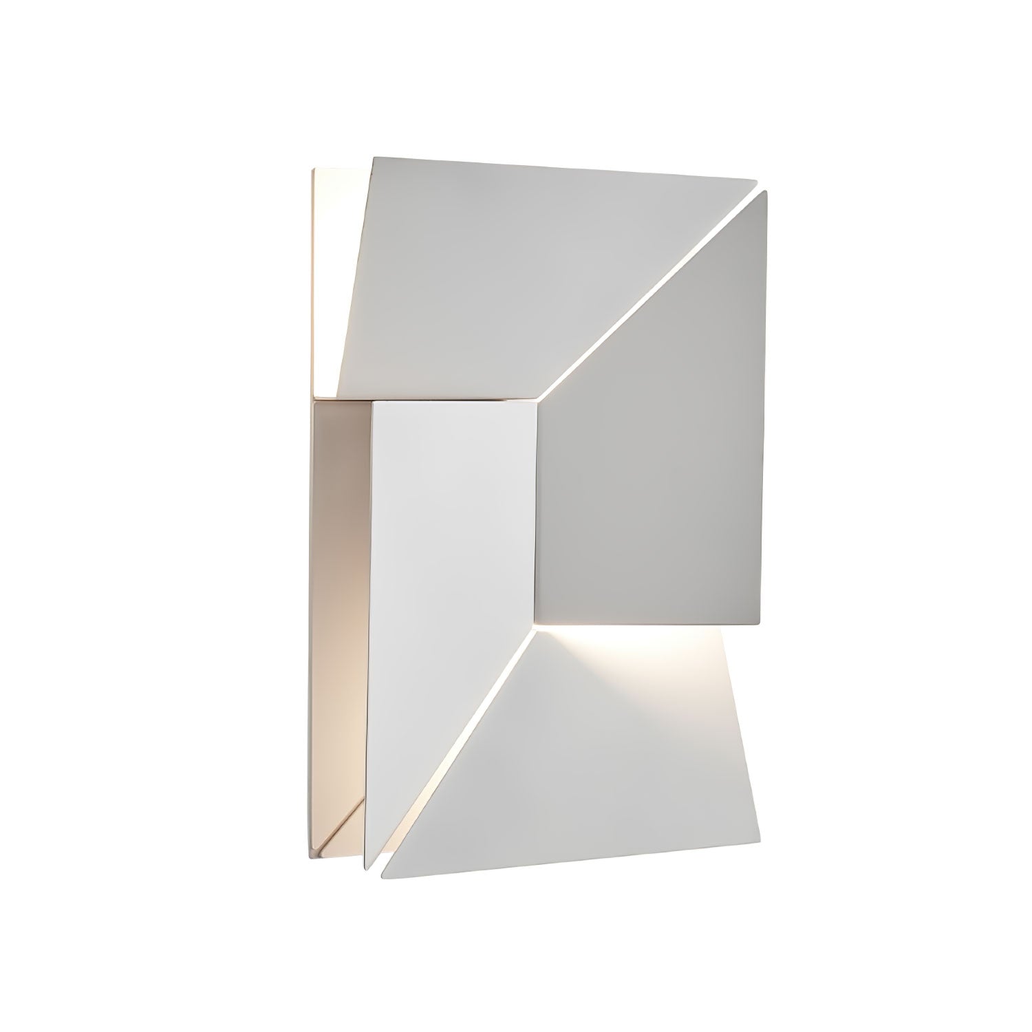 Modern Grand Shadow LED Wall Sconce Aluminum Diffused Indoor Light Matte White
