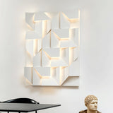 Modern Grand Shadow LED Wall Sconce Aluminum Diffused Indoor Light Matte White