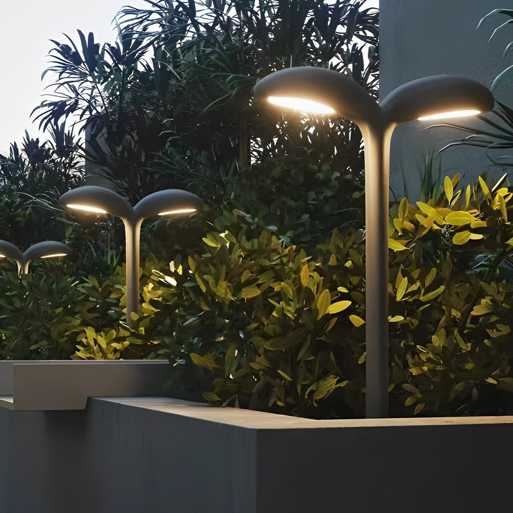 Modern Grass Inspired Outdoor Pathway Light Black Aluminum LED Garden Landscape Lighting