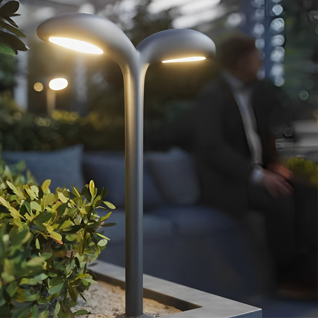 Modern Grass Inspired Outdoor Pathway Light Black Aluminum LED Garden Landscape Lighting