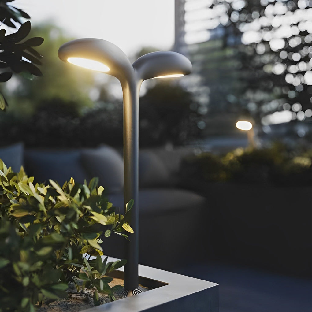 Modern Grass Inspired Outdoor Pathway Light Black Aluminum LED Garden Landscape Lighting