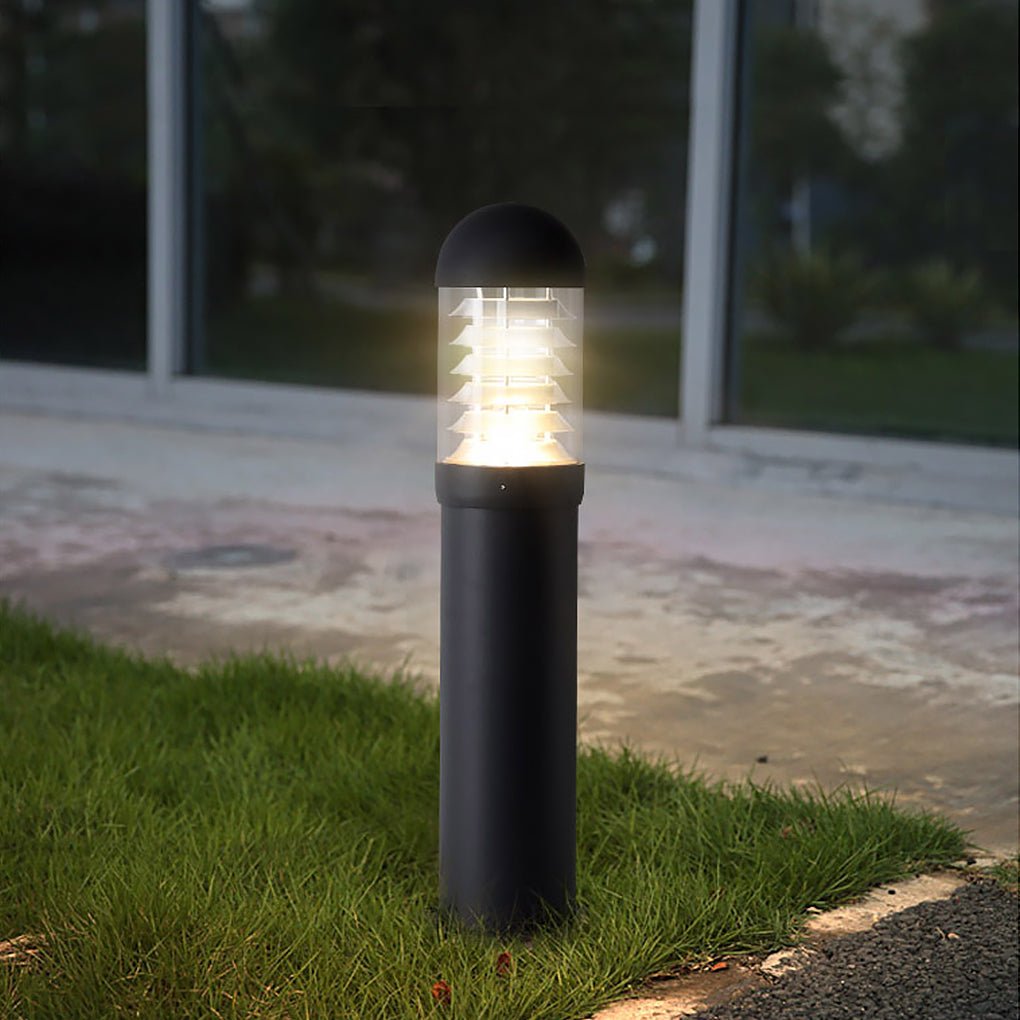 Modern Gray Aluminum Outdoor Landscape Path Lamp Waterproof Villa Garden Decorative Light