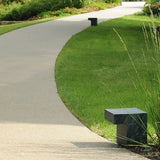 Modern Gray LED Outdoor Path Light Waterproof Landscape Garden Bollard Post Lamp for Yard
