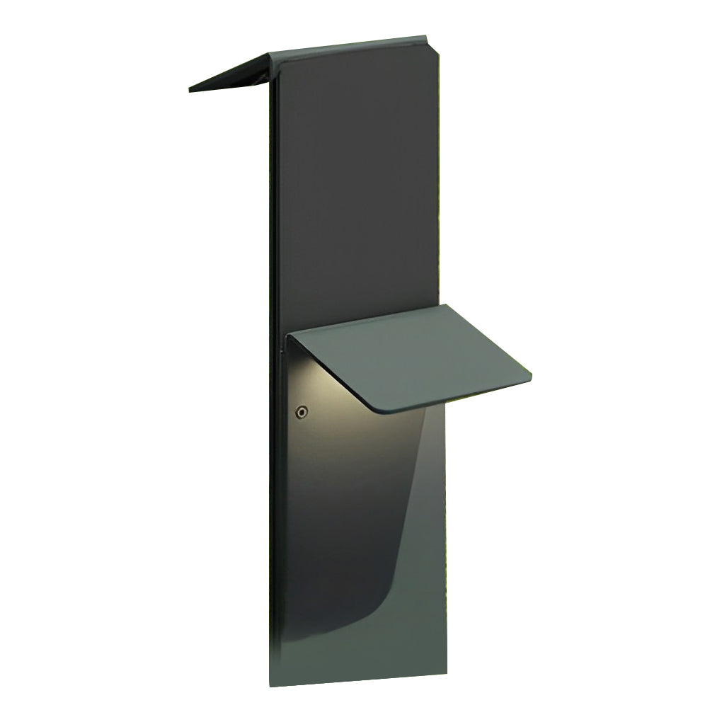 Modern Gray Rectangular LED Solar Pathway Lights Waterproof Outdoor Landscape Garden Lighting