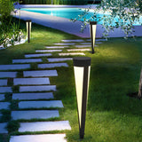 Modern Gray Solar LED Lawn Lamp Waterproof IP54 Garden Landscape Bollard Light