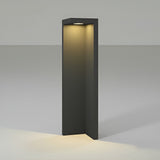 Modern Gray Solar Powered LED Outdoor Post Lights Waterproof Landscape Pathway Lighting for Gardens