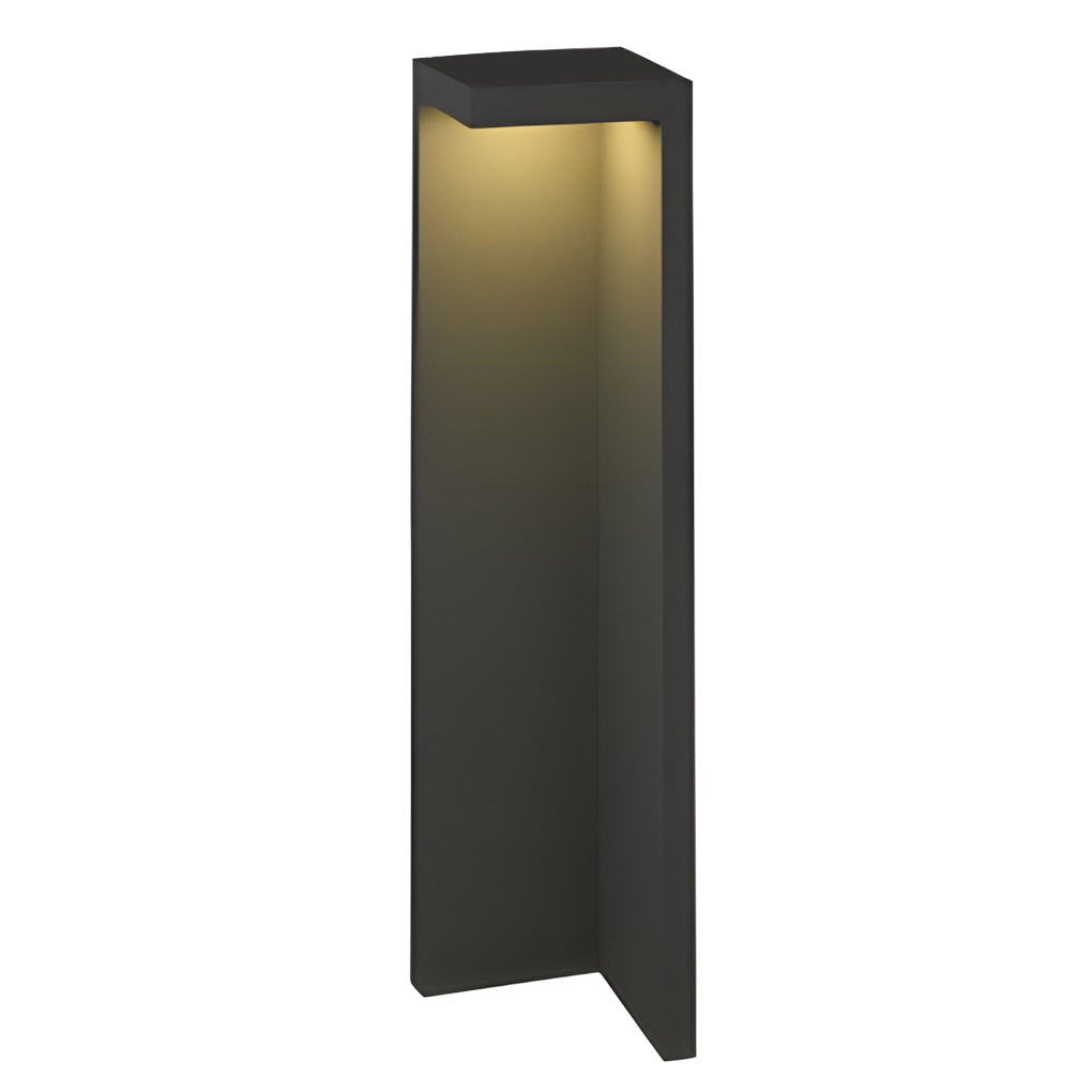Modern Gray Solar Powered LED Outdoor Post Lights Waterproof Landscape Pathway Lighting for Gardens