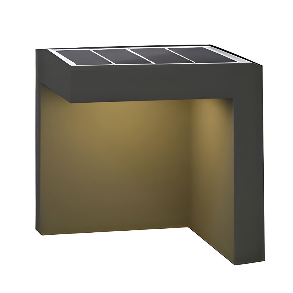 Modern Gray Solar Powered LED Outdoor Post Lights Waterproof Landscape Pathway Lighting for Gardens
