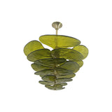 modern-green-textured-glass-leaf-chandelier-with-brass-finish-luxury-lilypad-petal-pendant-light