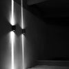 Modern Grey Aluminum LED Up and Down Beam Wall Light Outdoor Waterproof Sconce