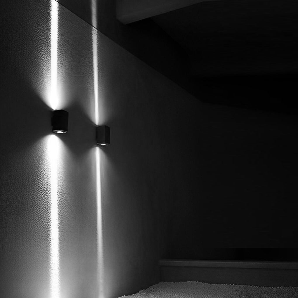 Modern Grey Aluminum LED Up and Down Beam Wall Light Outdoor Waterproof Sconce