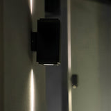 Modern Grey Aluminum LED Up and Down Beam Wall Light Outdoor Waterproof Sconce