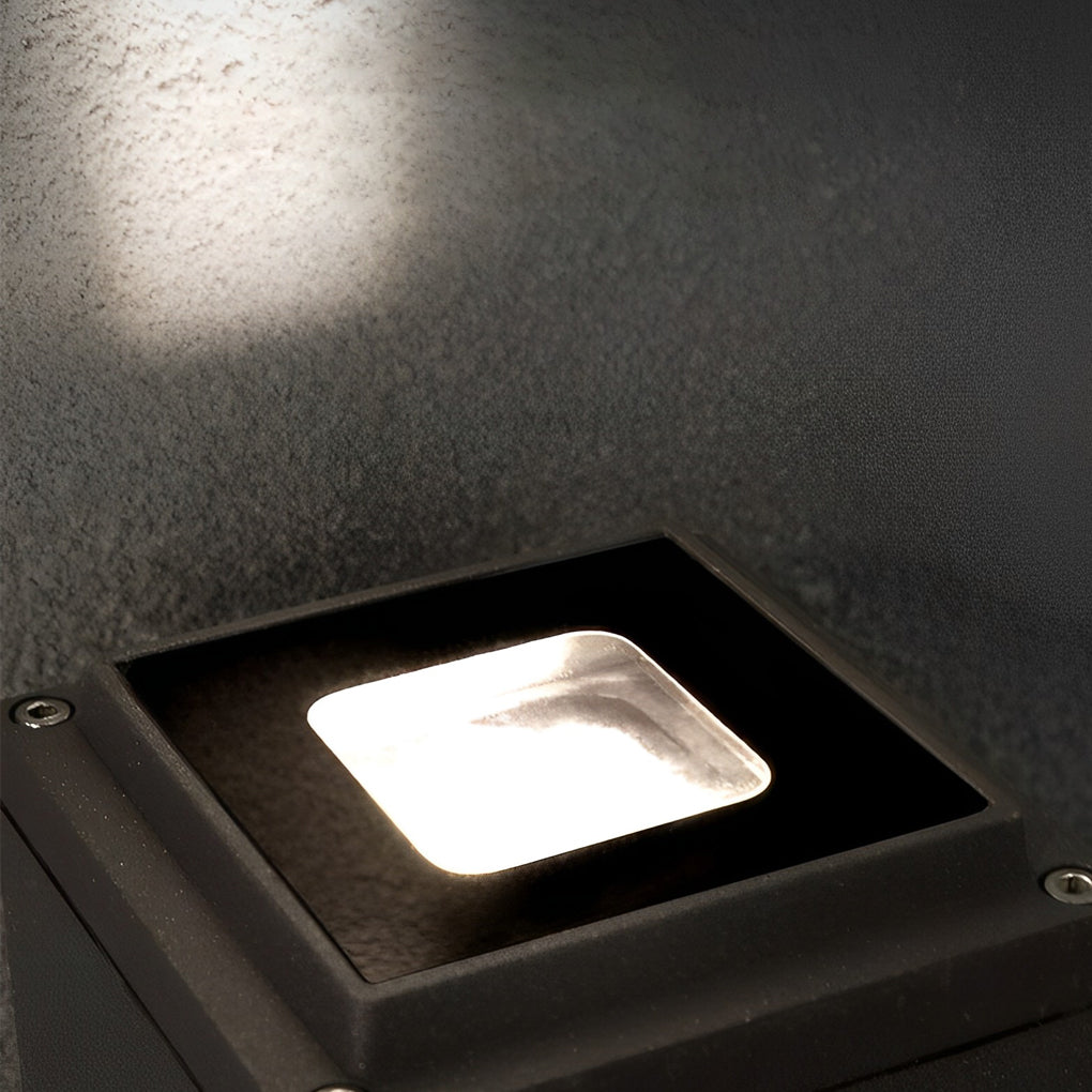 Modern Grey Aluminum LED Up and Down Beam Wall Light Outdoor Waterproof Sconce