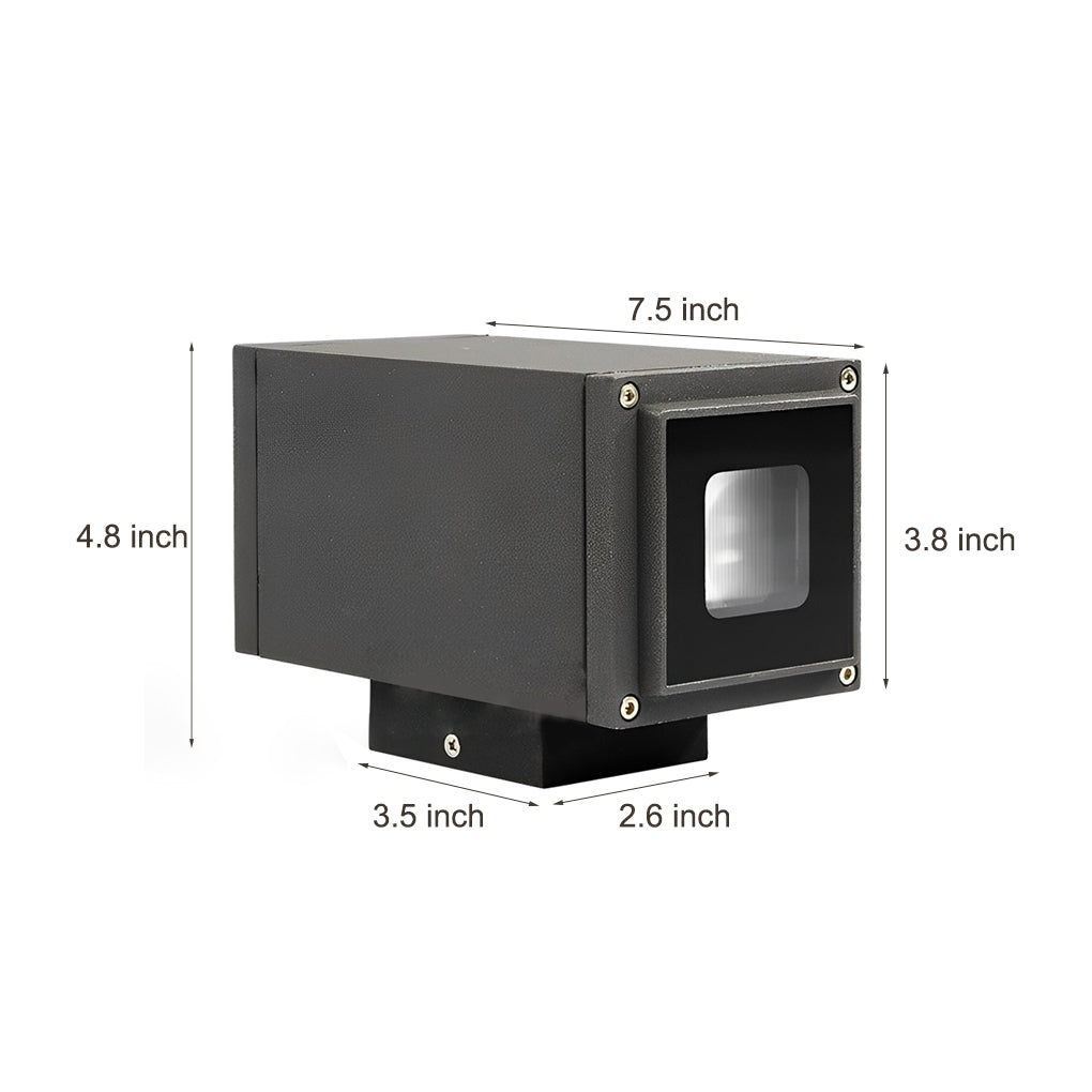 Modern Grey Aluminum LED Up and Down Beam Wall Light Outdoor Waterproof Sconce