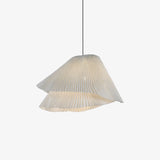 modern-grey-stainless-steel-pleated-mesh-pendant-light-with-integrated-led