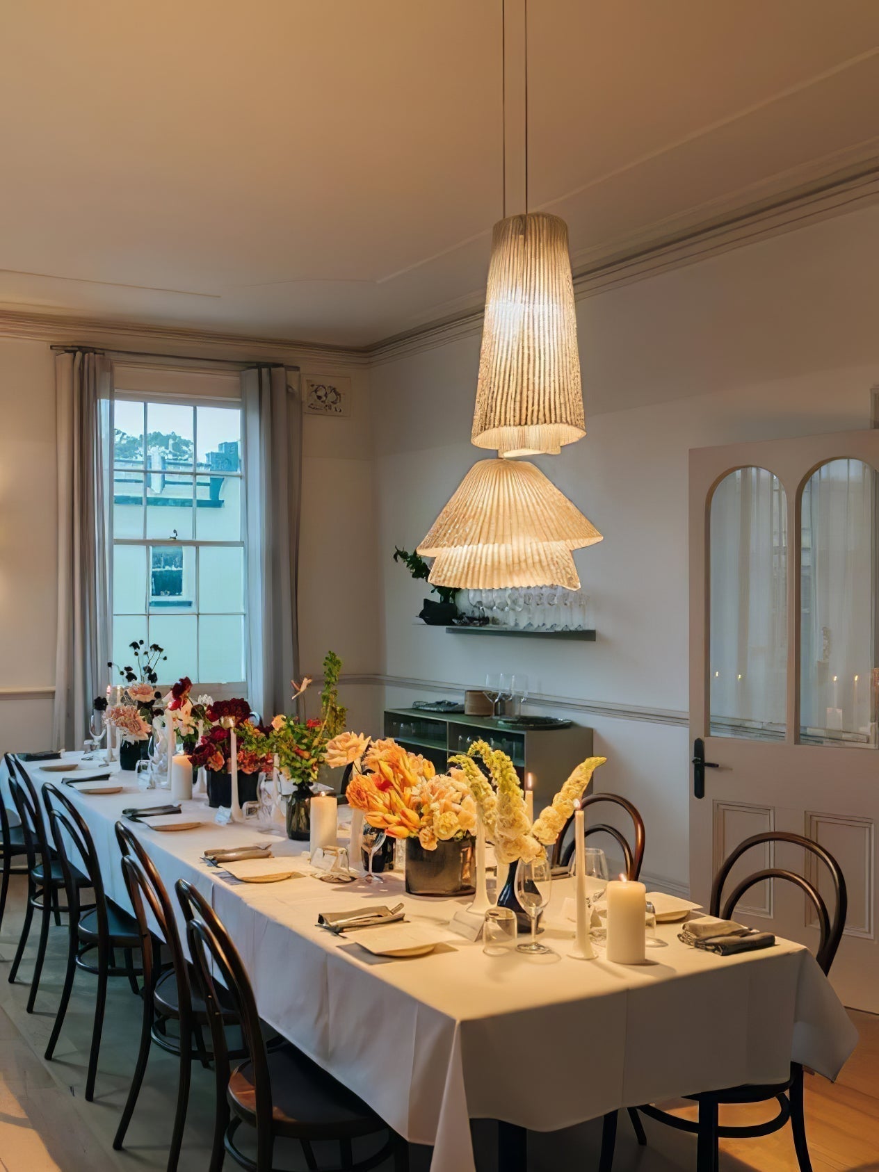 modern-grey-stainless-steel-pleated-mesh-pendant-light-with-integrated-led