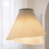 modern-grey-stainless-steel-pleated-mesh-pendant-light-with-integrated-led