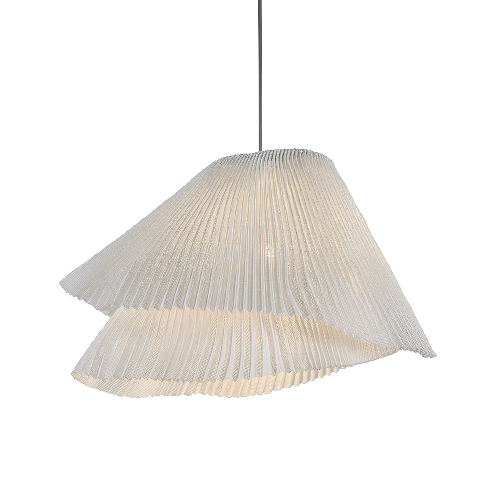modern-grey-stainless-steel-pleated-mesh-pendant-light-with-integrated-led