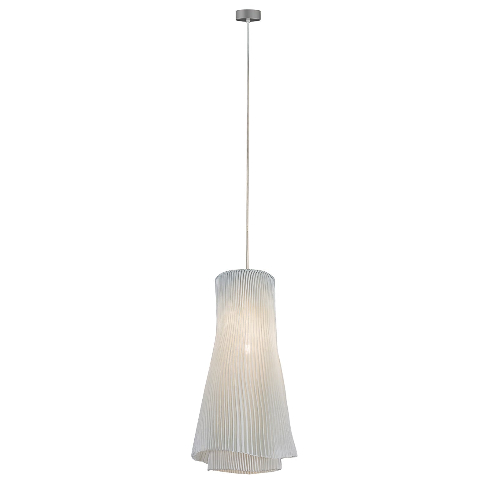modern-grey-stainless-steel-pleated-mesh-pendant-light-with-integrated-led