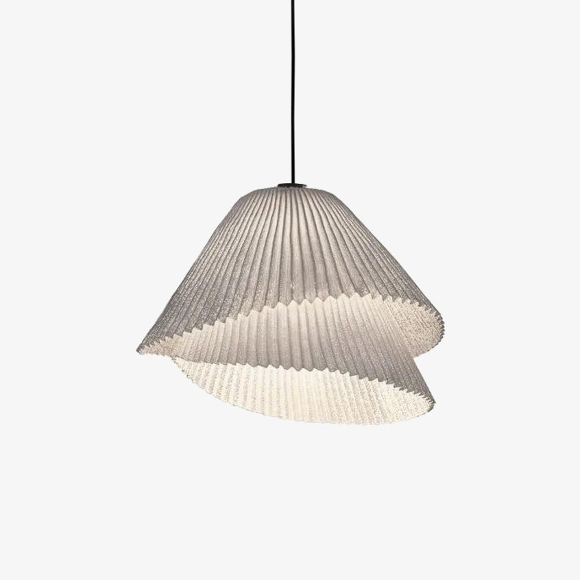 modern-grey-stainless-steel-pleated-mesh-pendant-light-with-integrated-led
