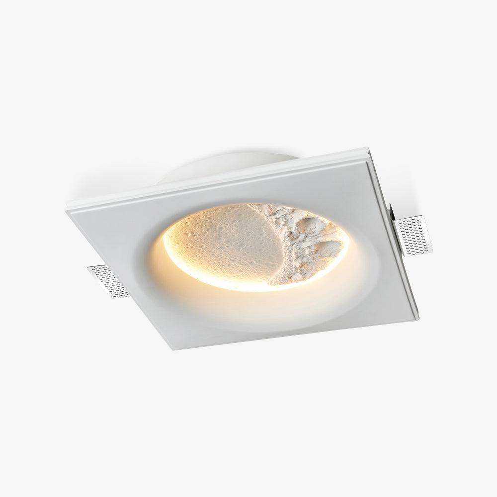 Modern Gypsum Moon Texture LED Wall Sconce for Artistic Interior Decor