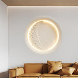 Modern Gypsum Moon Texture LED Wall Sconce for Artistic Interior Decor