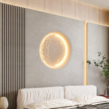 Modern Gypsum Moon Texture LED Wall Sconce for Artistic Interior Decor