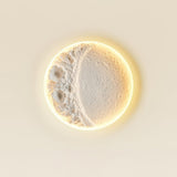 Modern Gypsum Moon Texture LED Wall Sconce for Artistic Interior Decor