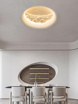 Modern Gypsum Moon Texture LED Wall Sconce for Artistic Interior Decor