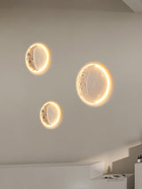 Modern Gypsum Moon Texture LED Wall Sconce for Artistic Interior Decor