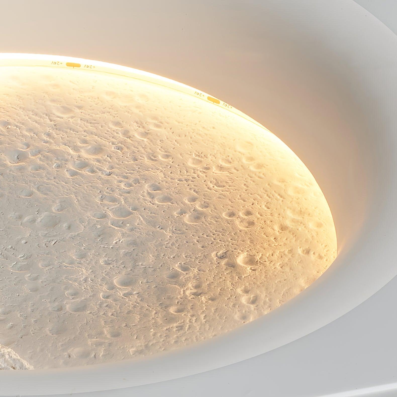 Modern Gypsum Moon Texture LED Wall Sconce for Artistic Interior Decor