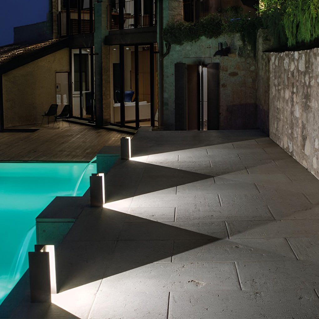 Modern H Shape Stainless Steel Outdoor Path Light Waterproof LED Garden Landscape Bollard Lamp
