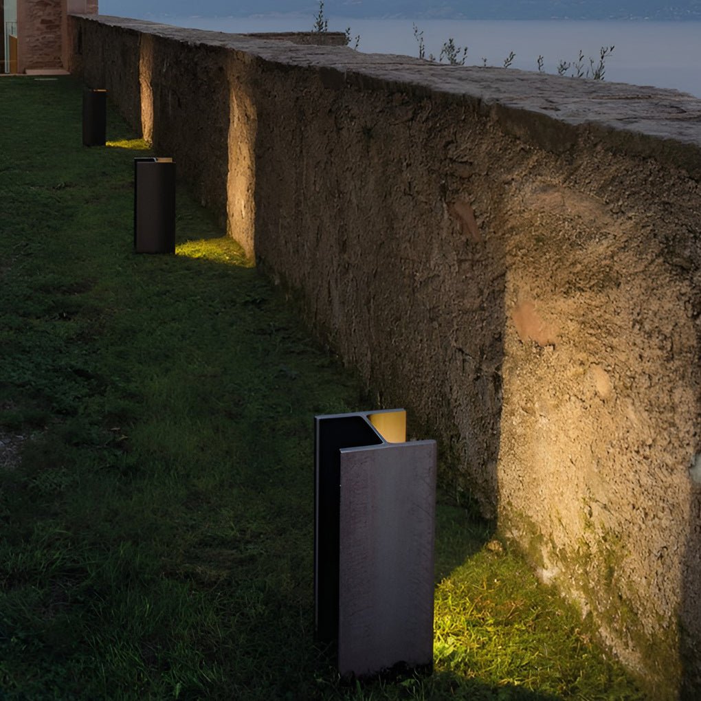 Modern H Shape Stainless Steel Outdoor Path Light Waterproof LED Garden Landscape Bollard Lamp