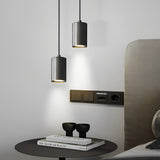 Modern H65 Copper Cylindrical Mini Pendant Light for Dining Room and Kitchen Island