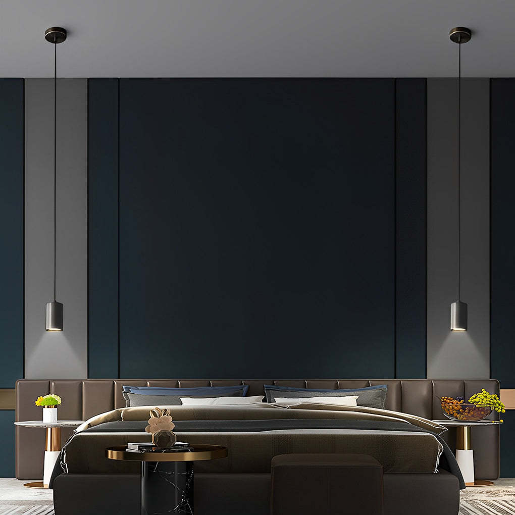 Modern H65 Copper Cylindrical Mini Pendant Light for Dining Room and Kitchen Island