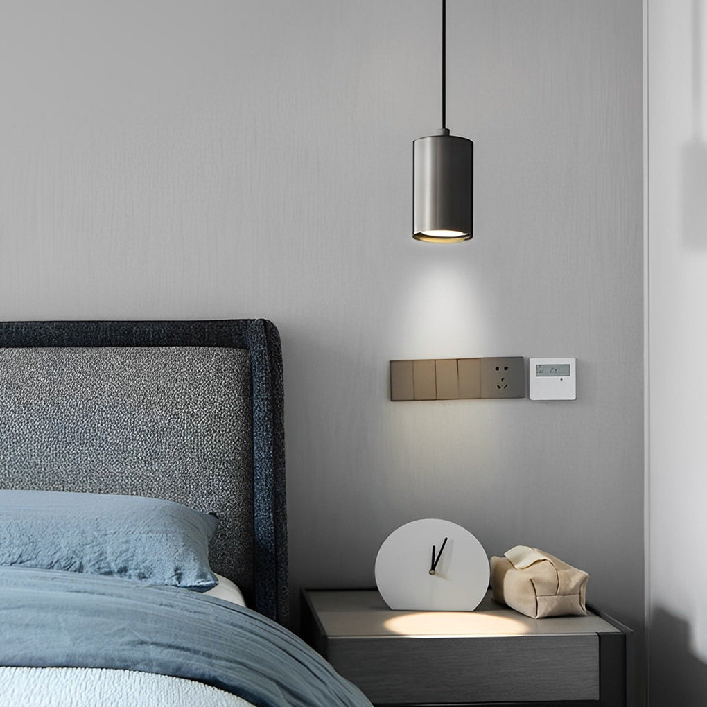 Modern H65 Copper Cylindrical Mini Pendant Light for Dining Room and Kitchen Island