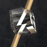 Modern H65 Copper Single Light Crystal Pendant Fixture with 3 Color Dimming LED