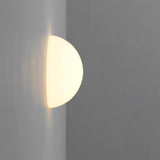 Modern Halbkugel Glass Half Sphere Wall Sconce and Ceiling Lamp in Chrome Finish