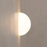 Modern Halbkugel Glass Half Sphere Wall Sconce and Ceiling Lamp in Chrome Finish
