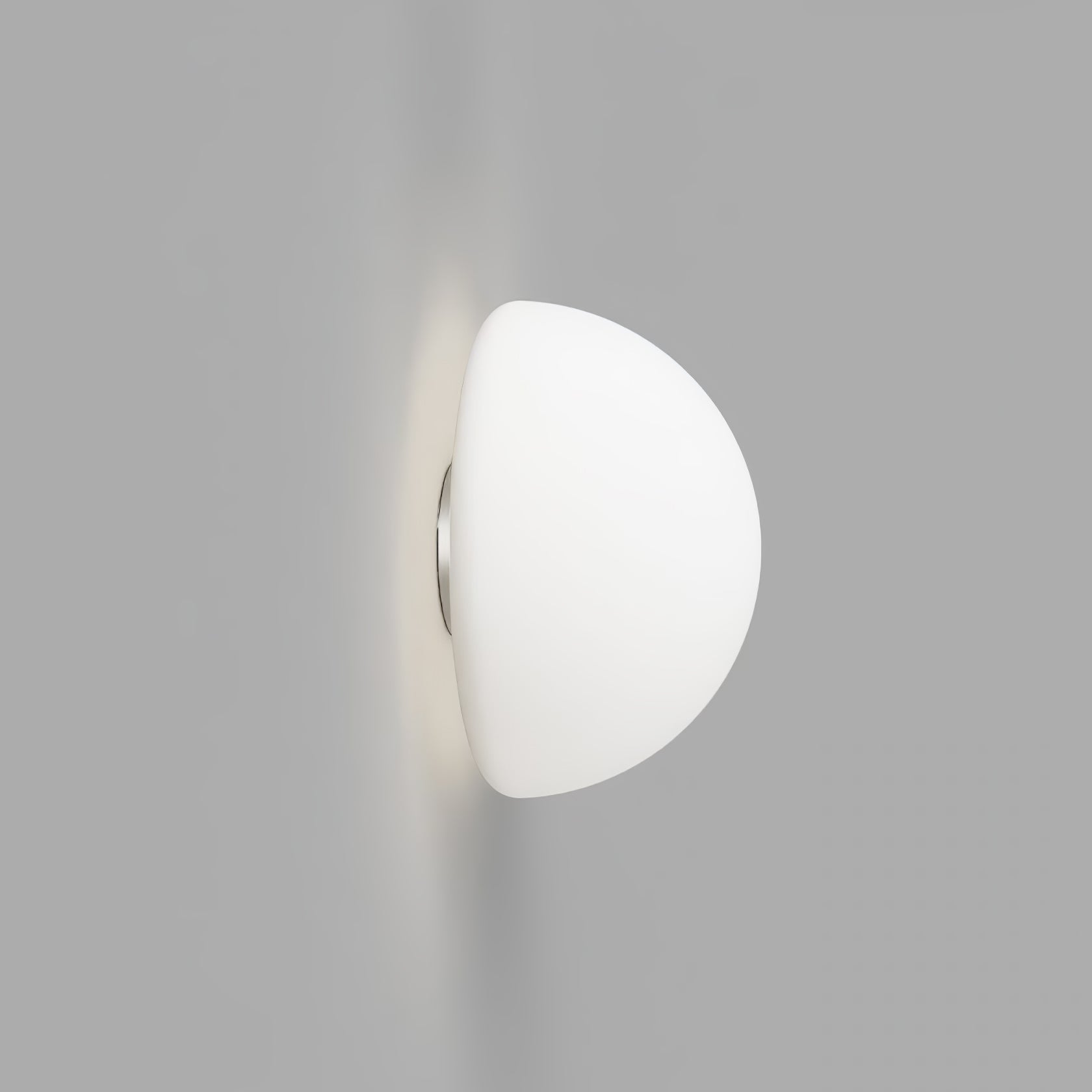 Modern Halbkugel Glass Half Sphere Wall Sconce and Ceiling Lamp in Chrome Finish