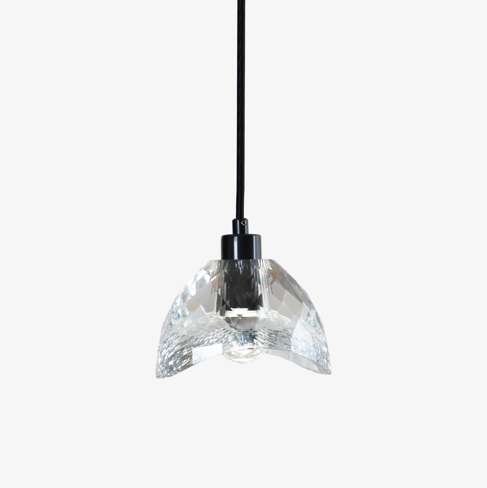 Modern Half Circle Glass Droplight Copper Pendant Lamp for Dining and Living Room