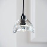 Modern Half Circle Glass Droplight Copper Pendant Lamp for Dining and Living Room
