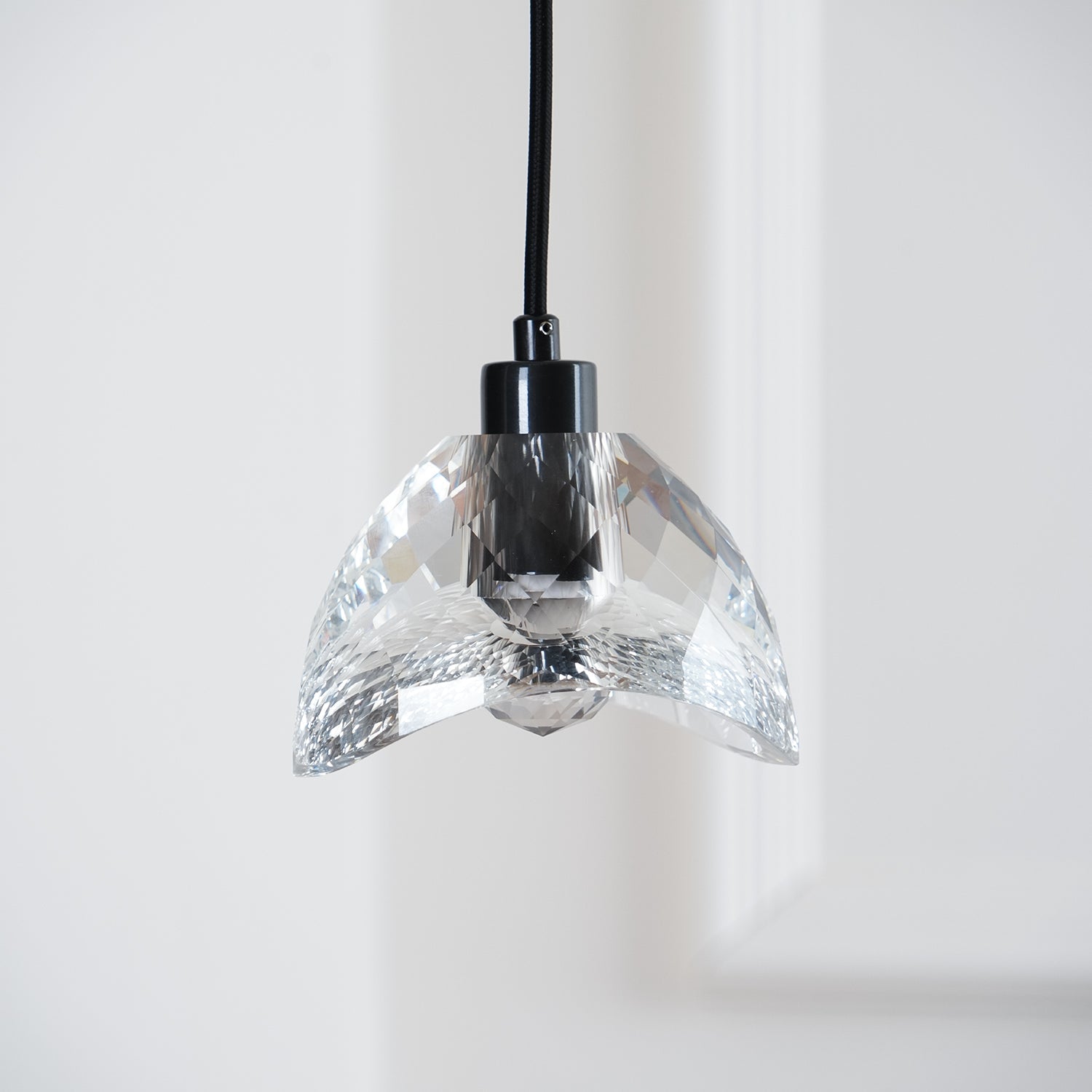 Modern Half Circle Glass Droplight Copper Pendant Lamp for Dining and Living Room