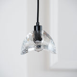 Modern Half Circle Glass Droplight Copper Pendant Lamp for Dining and Living Room